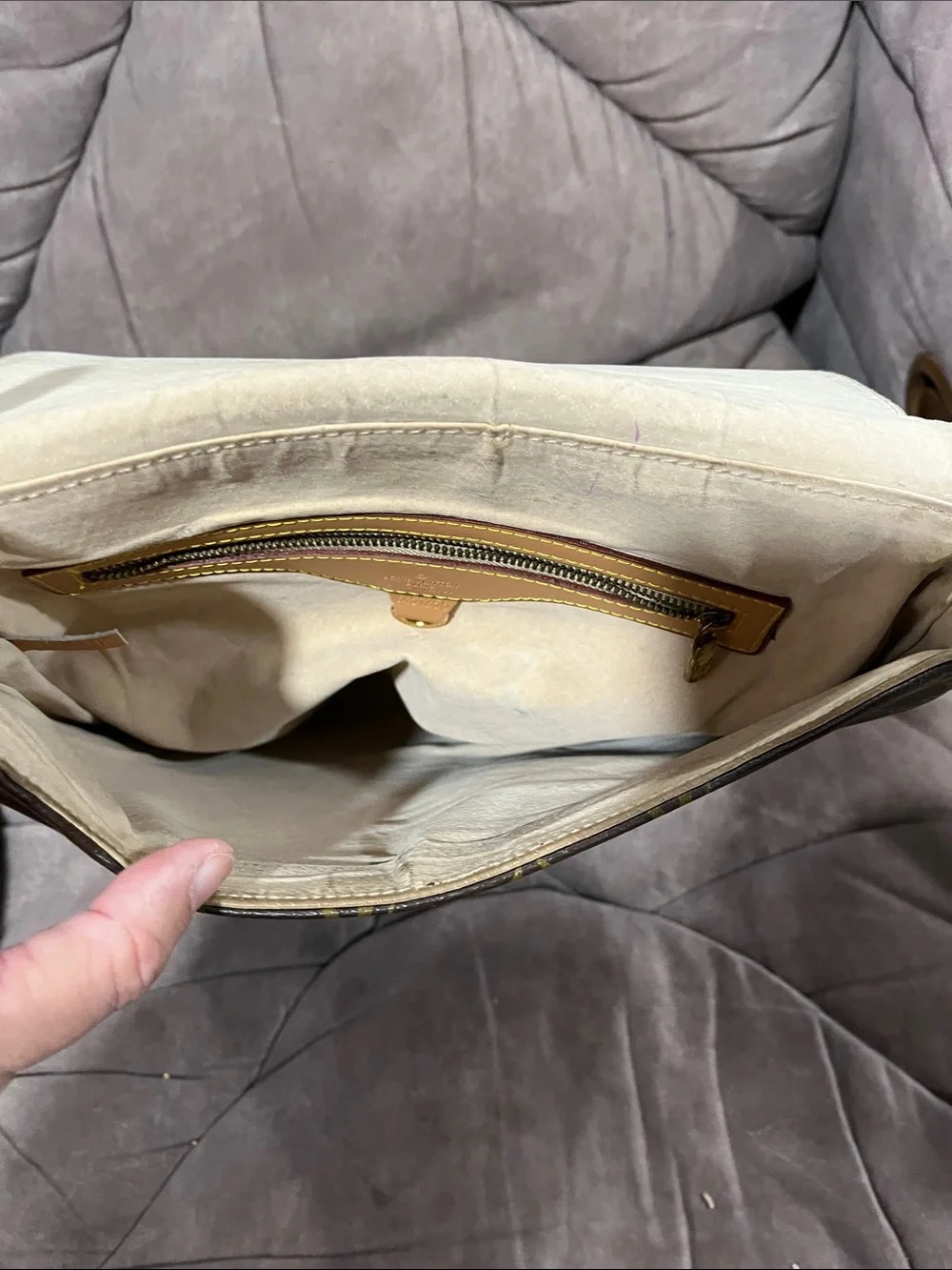 Louis Vuitton Monogram Canvas Messenger Bag in Brown and Gold